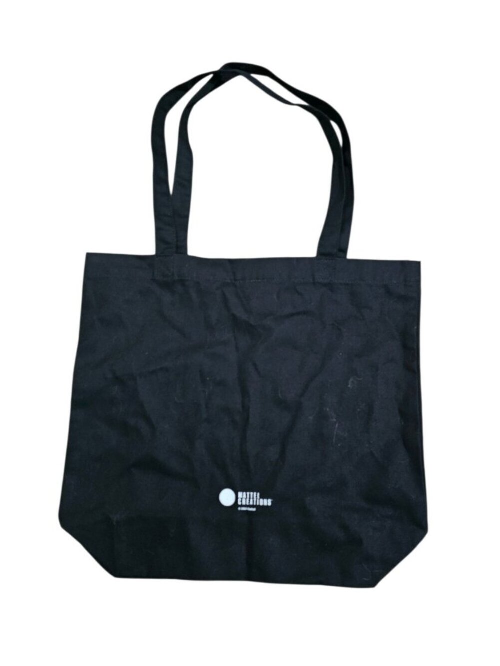 Mattel Creations Womens Large Tote Bag Black Canvas Graphic Rare Bag Barbiecore - Picture 3 of 5